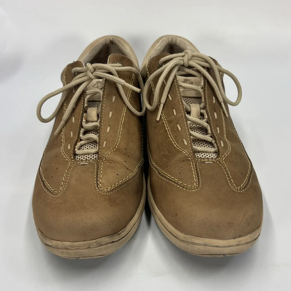 Tommy Bahama Men's 10M TB474 Almond Brown Leather Lace Up Casual Oxford Shoes